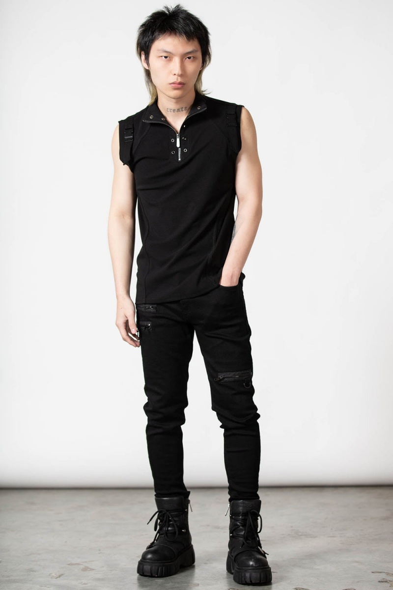 Killstar Deux Ex Sin Manga Top Negros | 69804-QCDW