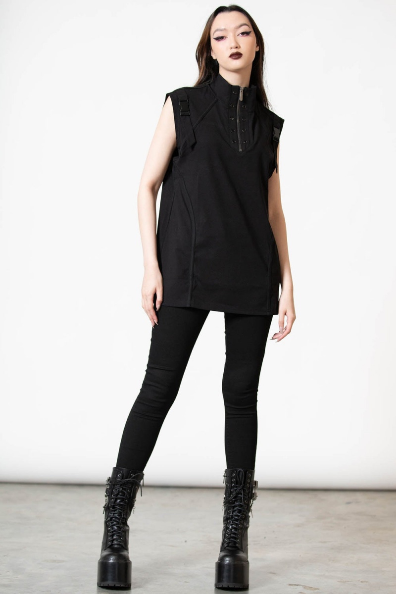 Killstar Deux Ex Sin Manga Top Negros | 69804-QCDW