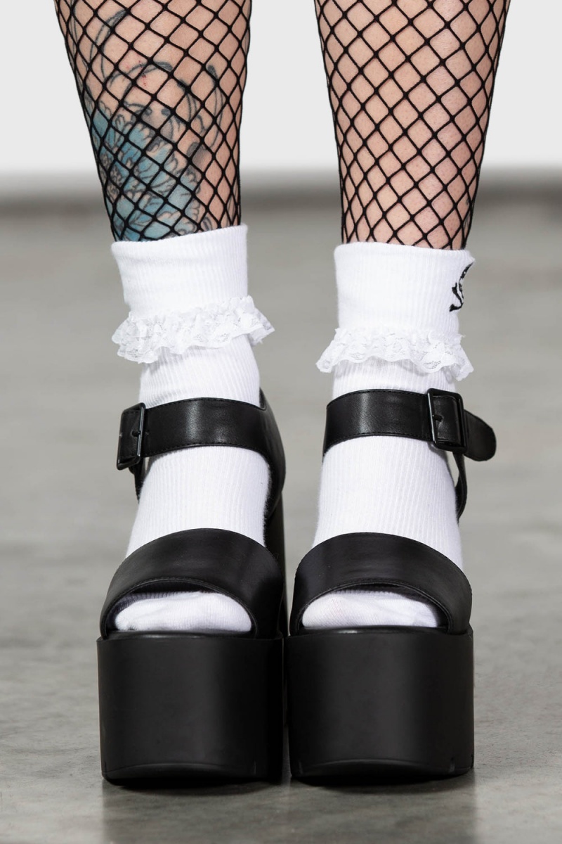 Killstar Deva Sandals Negros | 60851-QFYC
