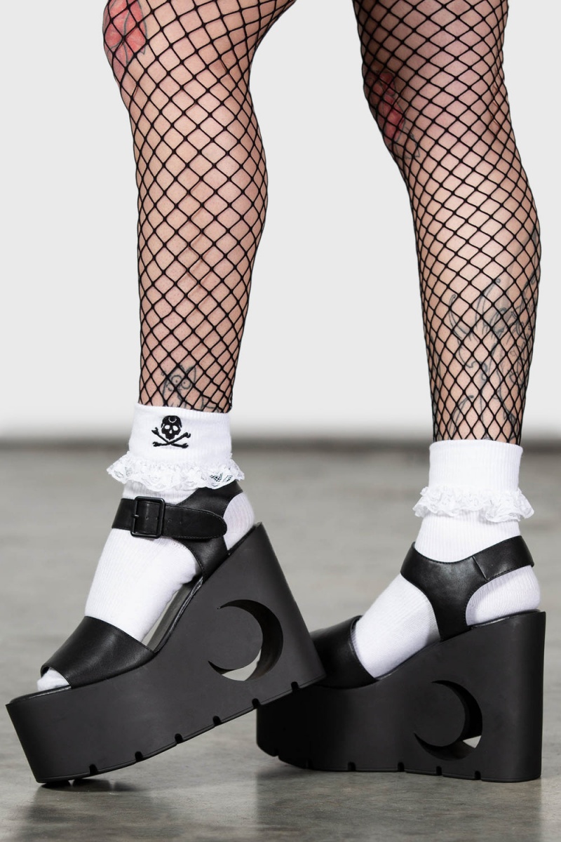 Killstar Deva Sandals Negros | 60851-QFYC