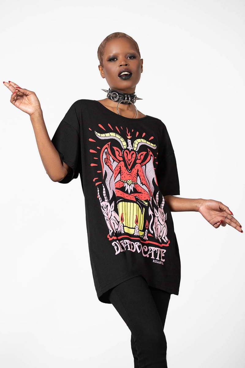 Killstar Devil Incarnate Relaxed Top Negros | 38756-LQNU