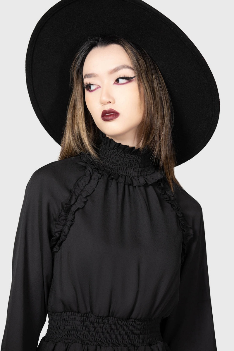 Killstar Devil's Delights Vestido Negros | 58941-EYQM