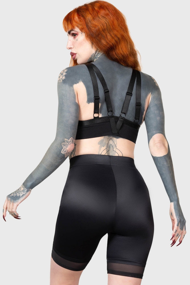 Killstar Devil's Own Sports Bra Negros | 38059-GVRX