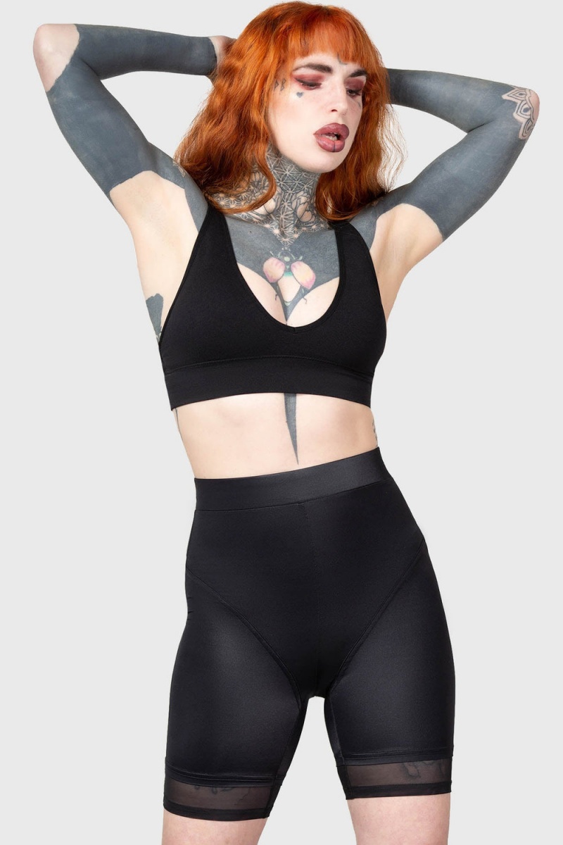 Killstar Devil\'s Own Sports Bra Negros | 54380-RJCG