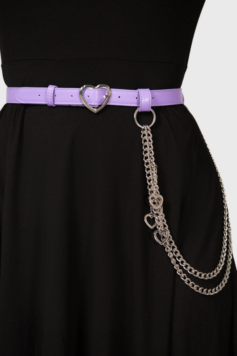Killstar Dollis Chain Belt Lilac | 03274-FLMX
