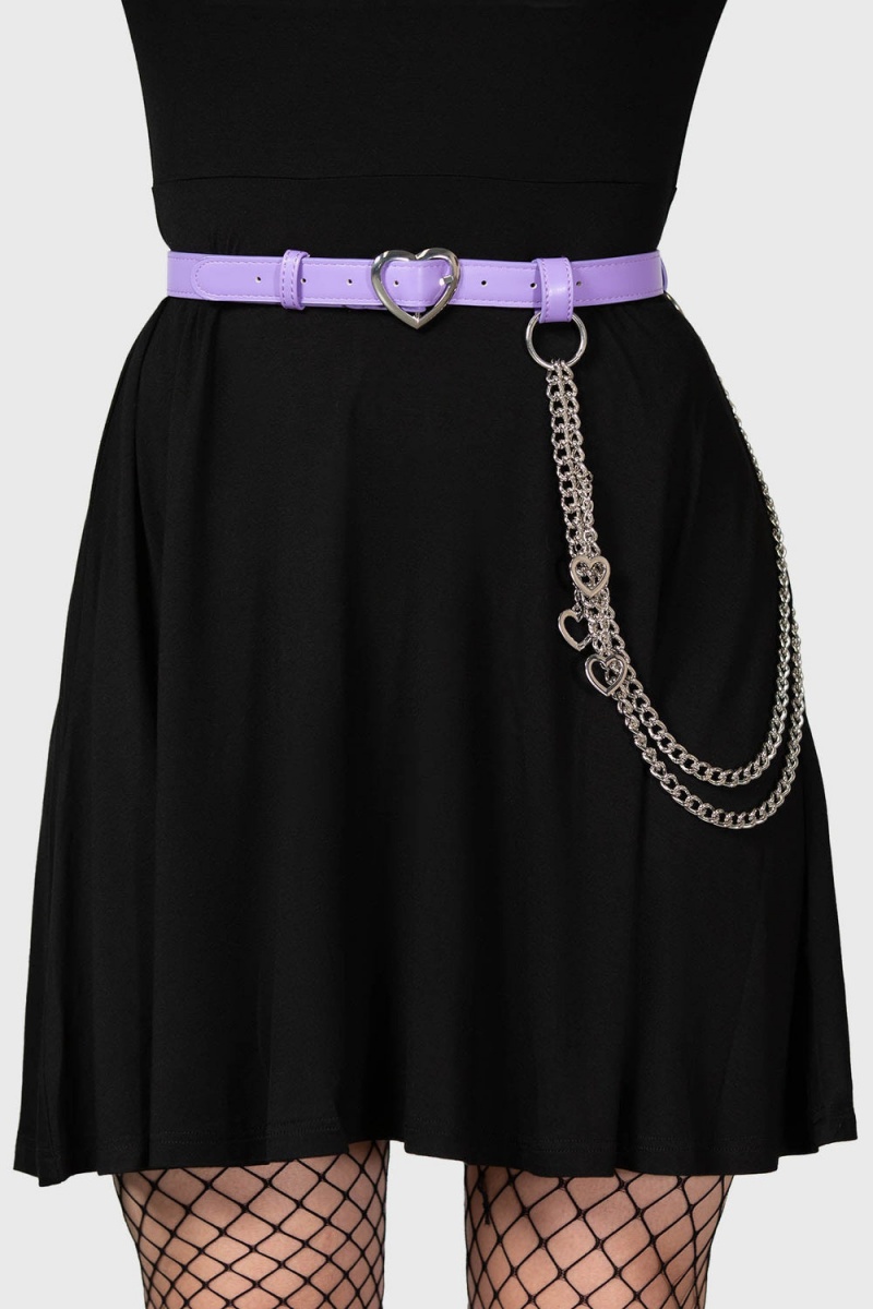 Killstar Dollis Chain Belt Lilac | 03274-FLMX