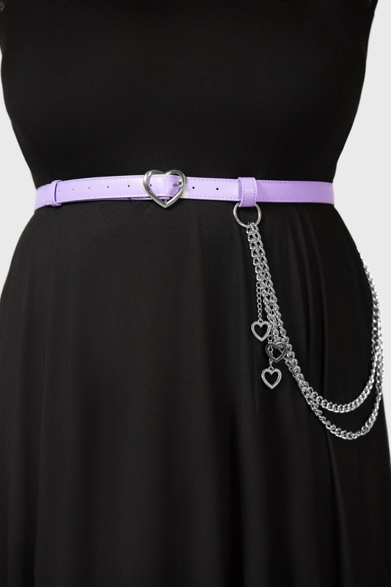 Killstar Dollis Chain Belt [PLUS] Lilac | 92564-XZLG