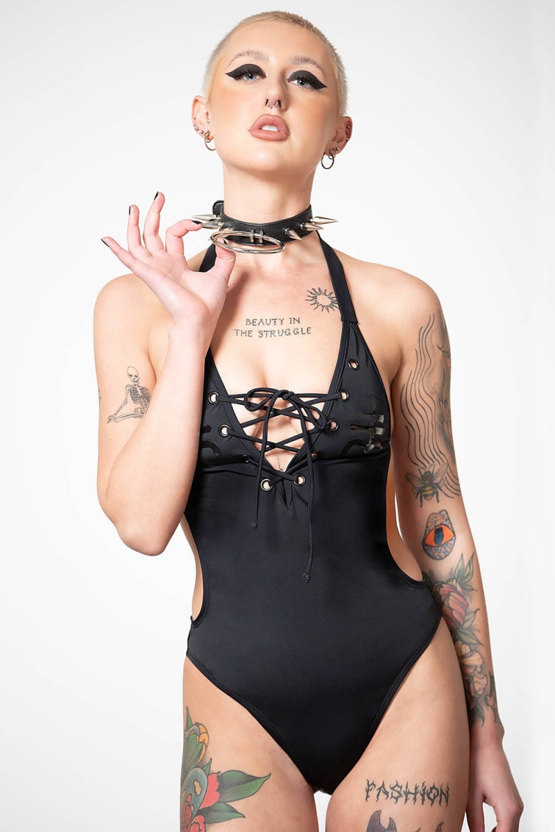 Killstar Doro Swimsuit Negros | 26793-ANIB
