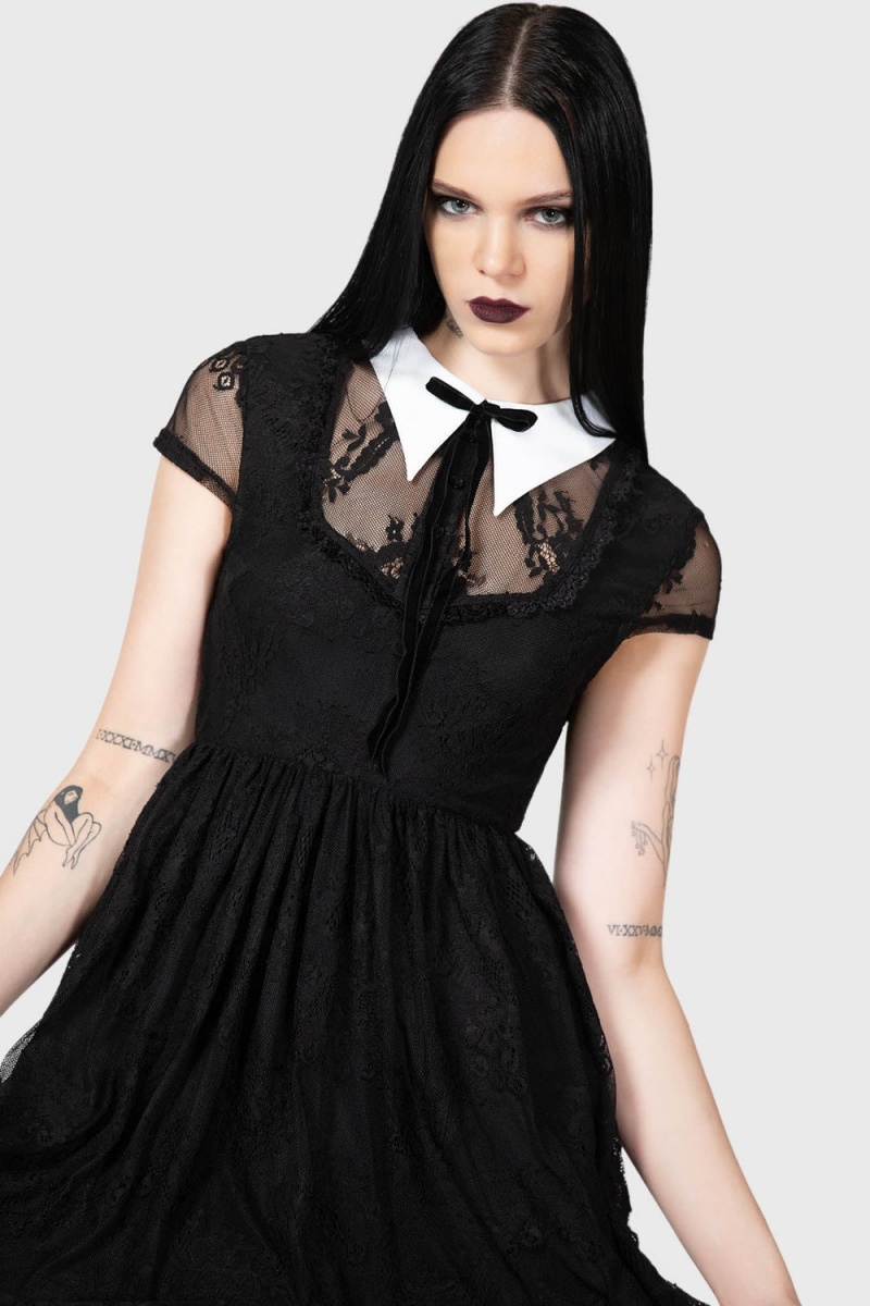 Killstar Dreadful Babydoll Vestido Negros | 15962-WBFU