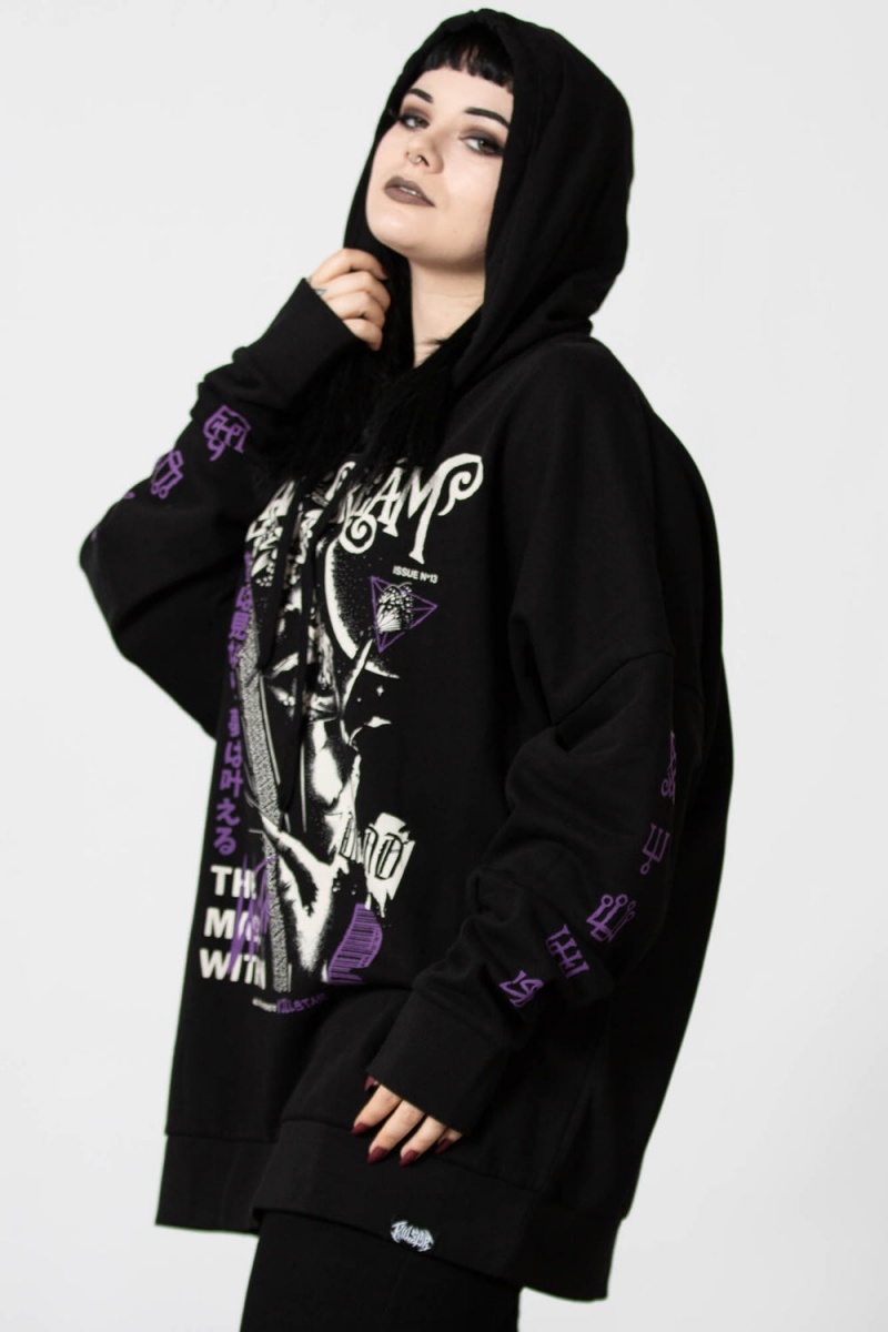 Killstar Dream Oversized Hoodie Negros | 31960-KVYE