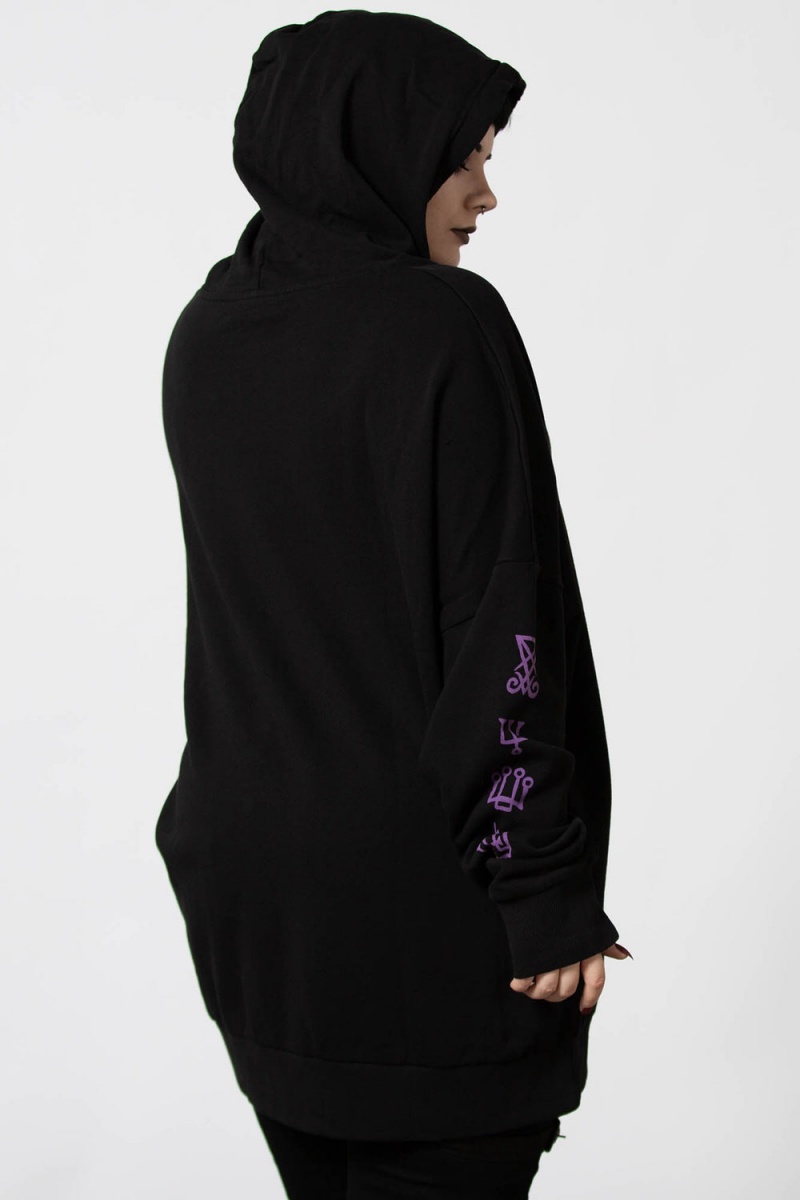 Killstar Dream Oversized Hoodie Negros | 31960-KVYE