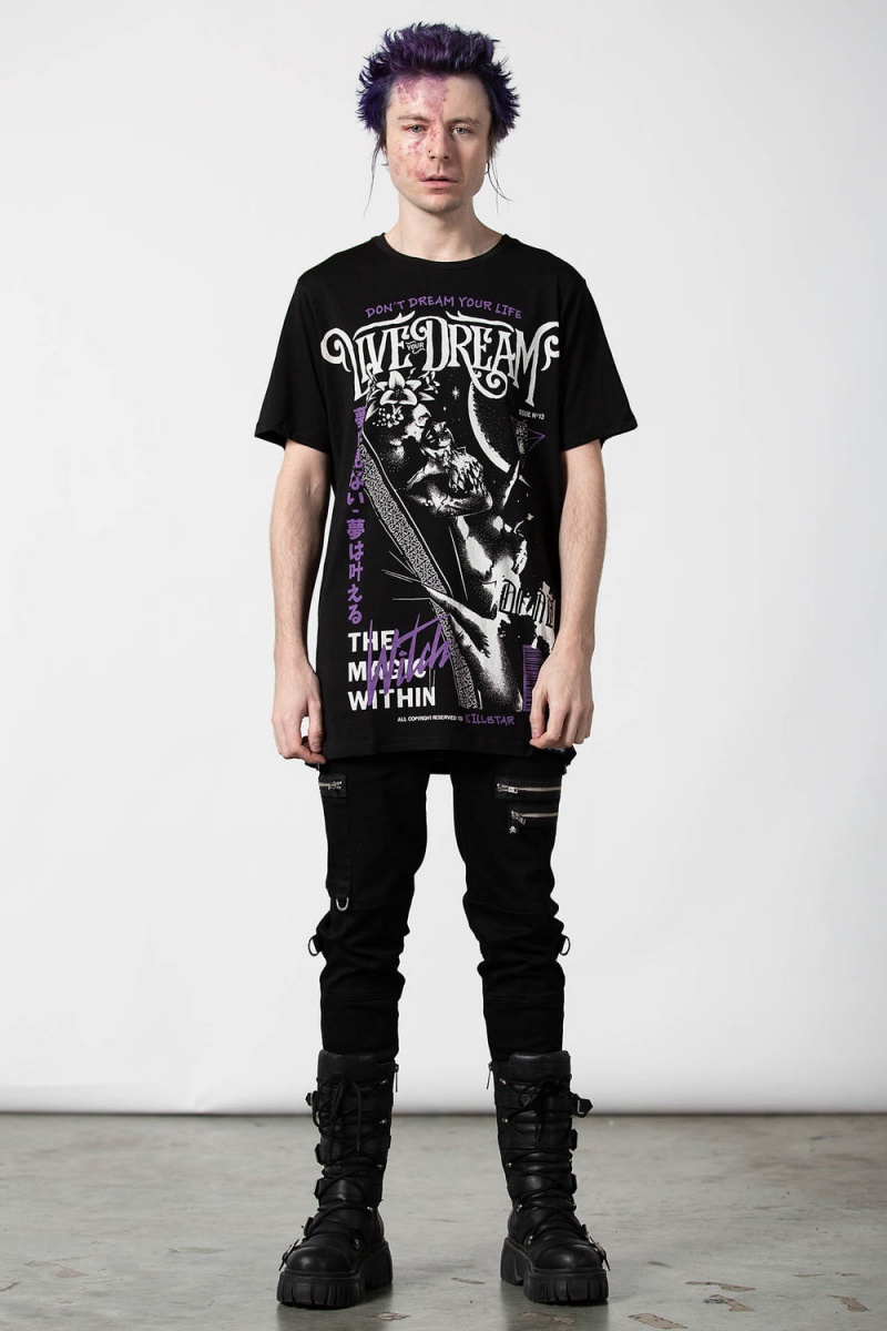 Killstar Dream T-Shirt Negros | 18302-RUXM