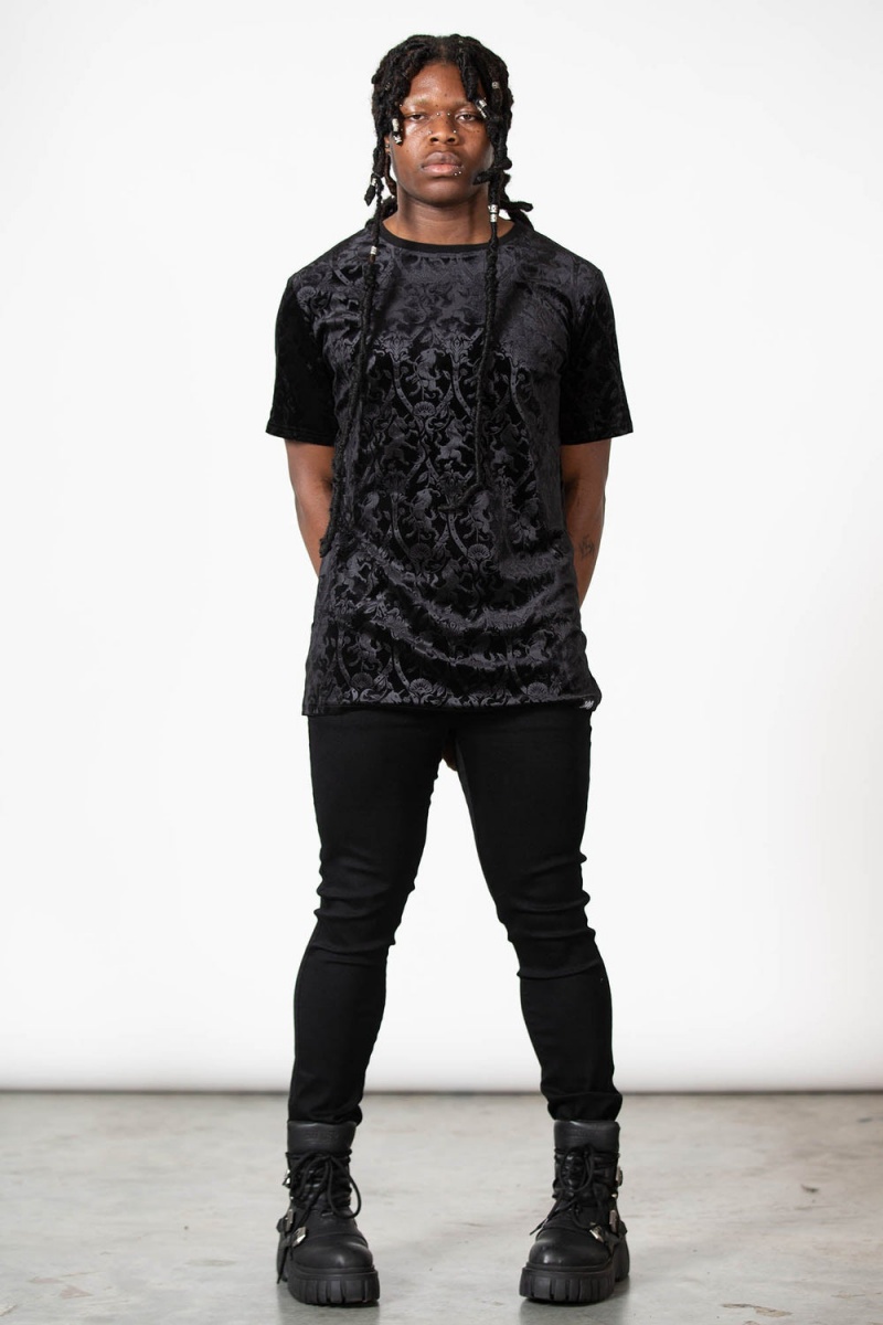 Killstar Dungeon T-Shirt Negros | 51328-RKVE