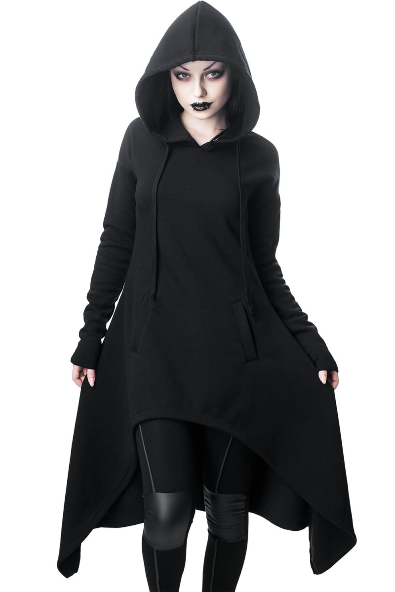 Killstar Dungeoness Hoodie Negros | 51934-MOQW