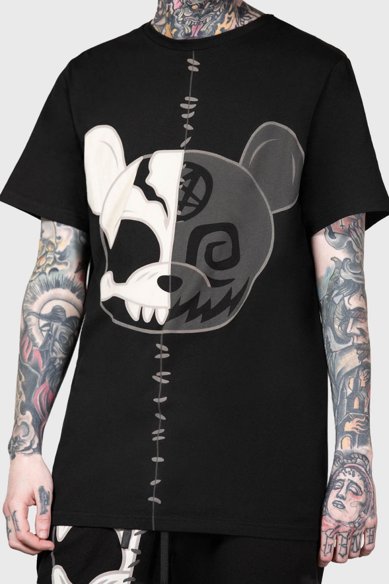 Killstar Duplexity: Relic T-Shirt Negros | 61475-QPYV