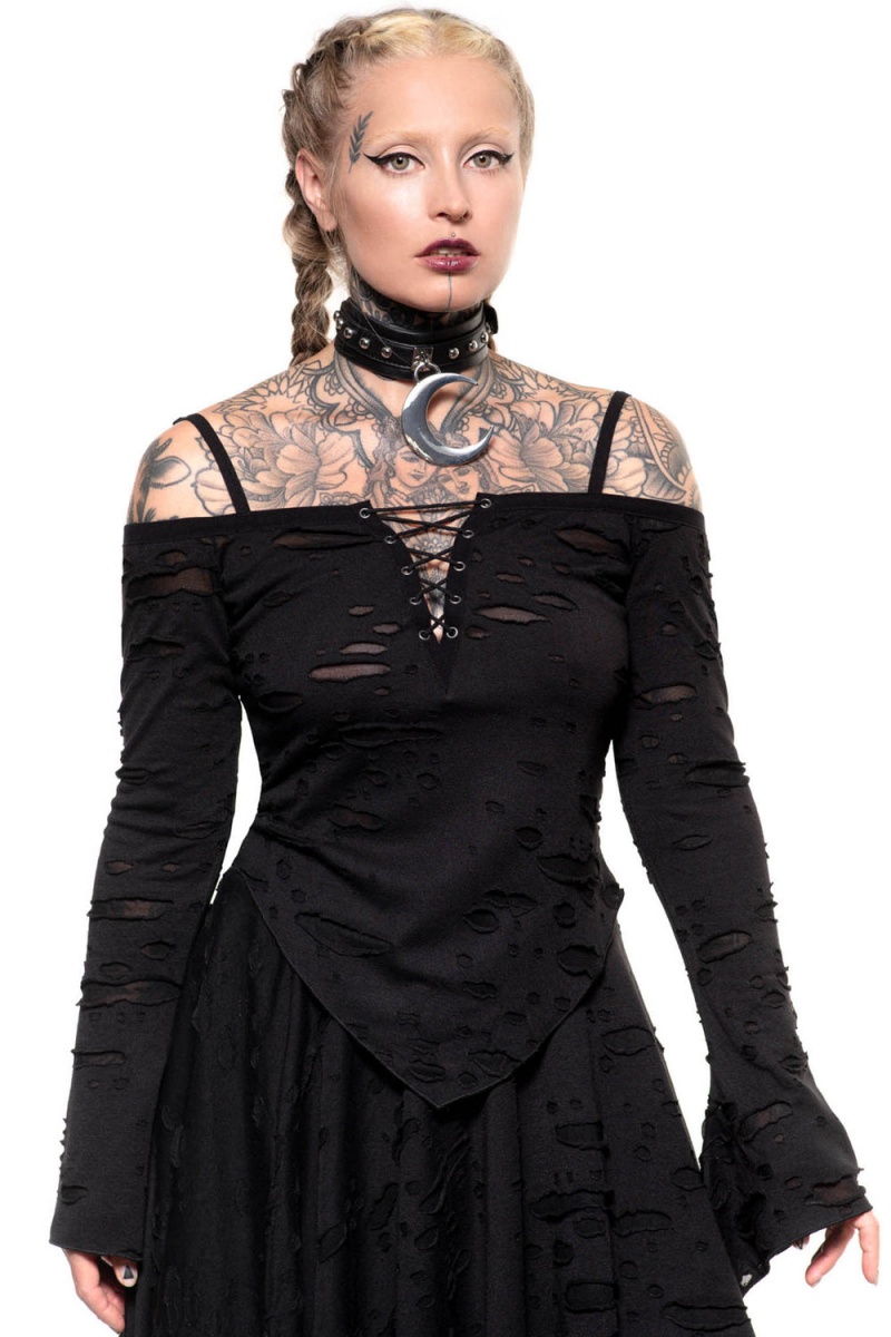 Killstar Dust Devil Top Negros | 46315-RXOY
