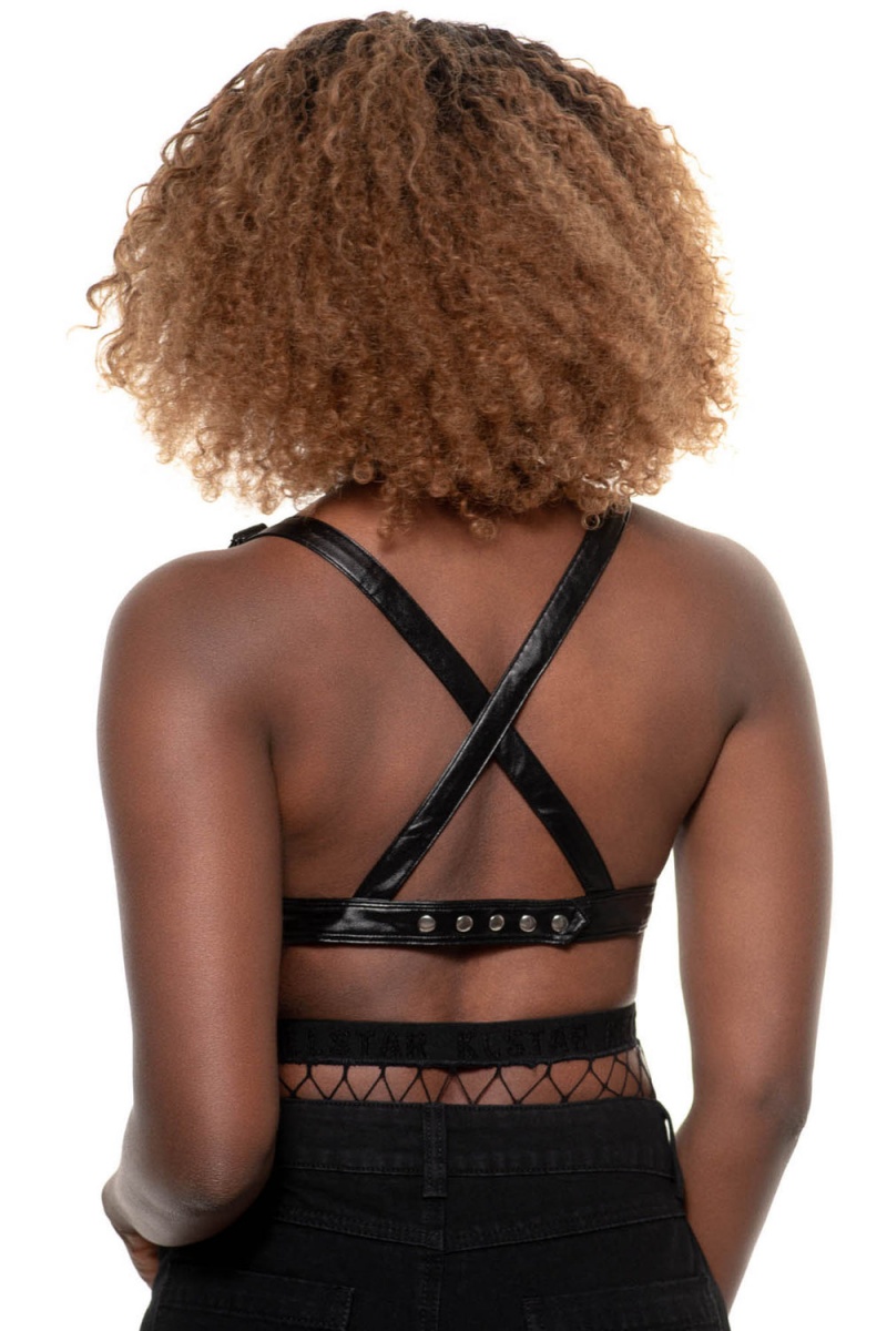 Killstar Dusted Halter Top Negros | 53092-IOYG