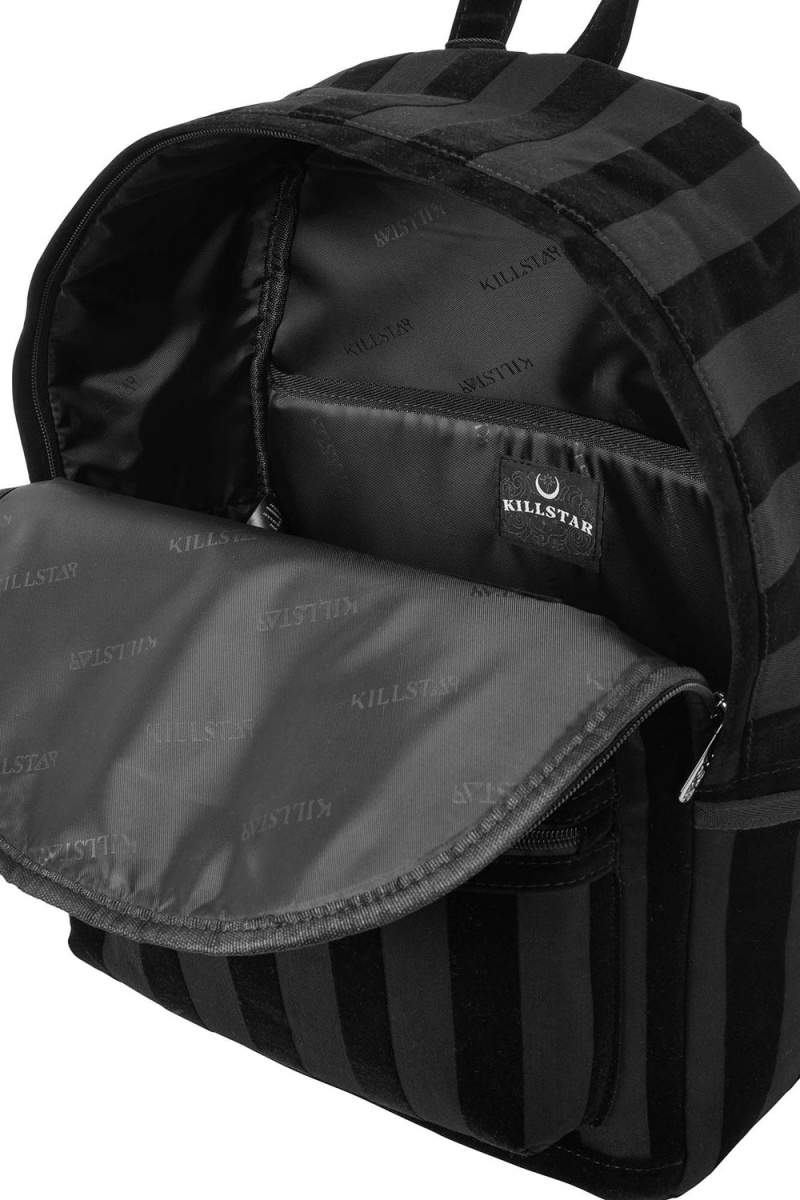 Killstar Earn Your Stripes Backpack Negros | 96041-ICWU