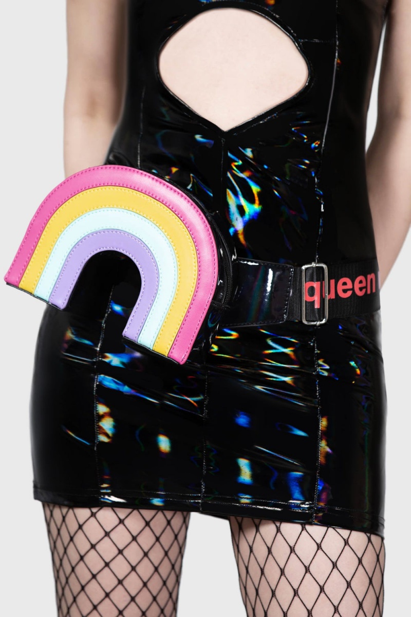 Killstar Electric Rainbow Waistbag Negros | 27641-SVLT