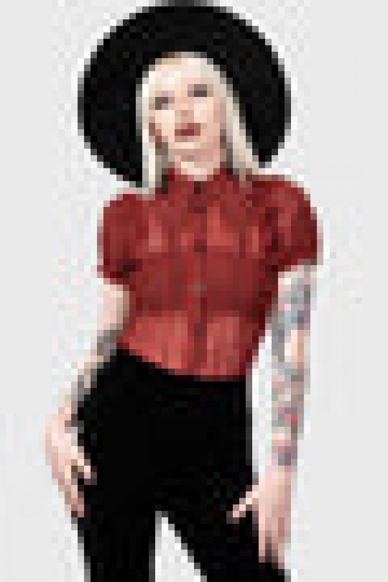 Killstar Elena's Choice Encaje Collar Blouse [RED] Rojos | 78169-IMLJ