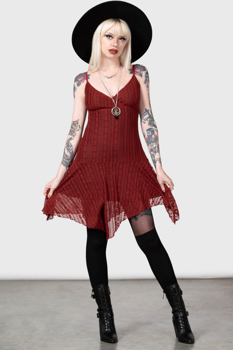 Killstar Emelia\'s Wrath Vestido [RED] Rojos | 63058-HMWN