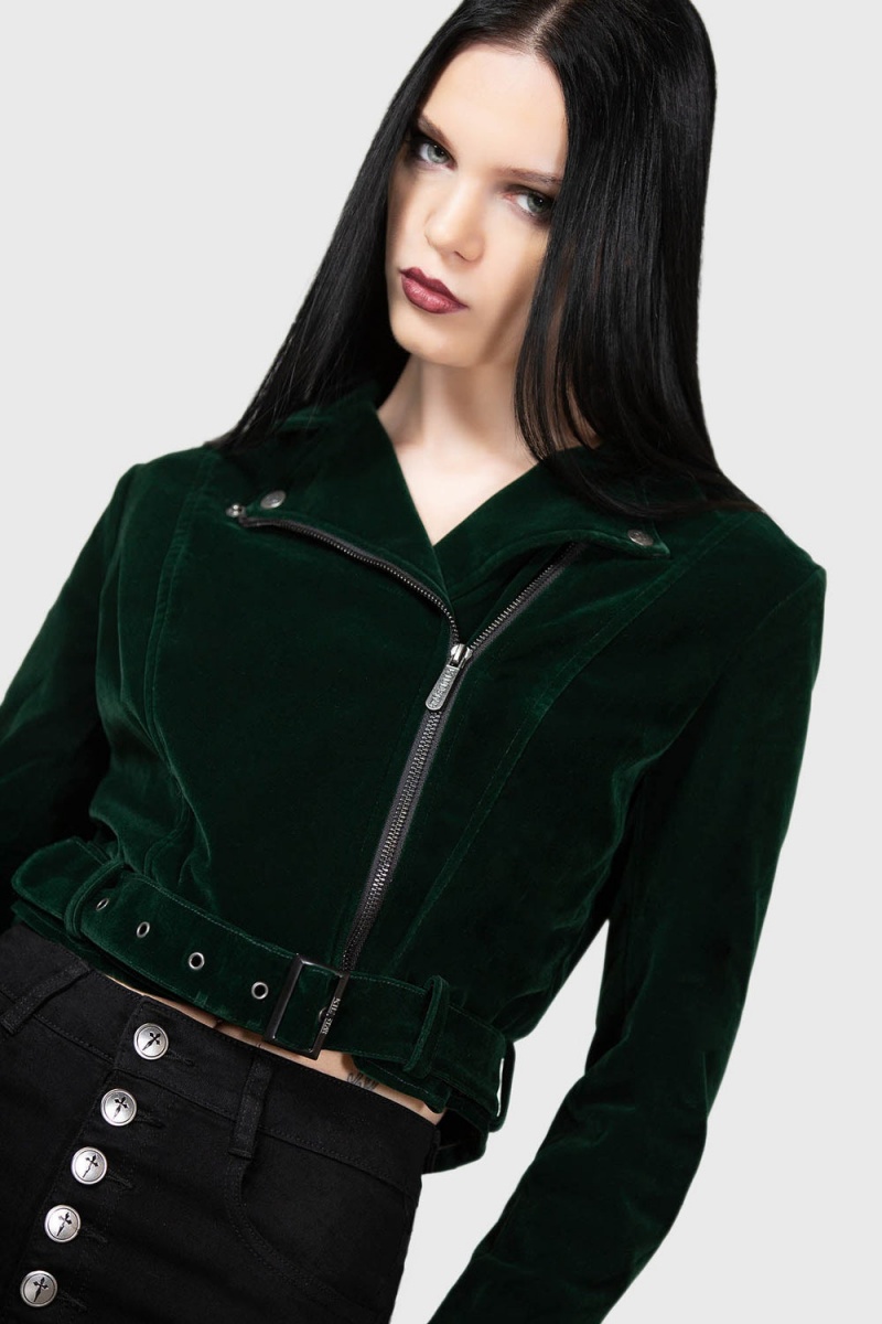 Killstar Emerald Goddess Ciclismo Jacket Verdes | 59148-EWQP