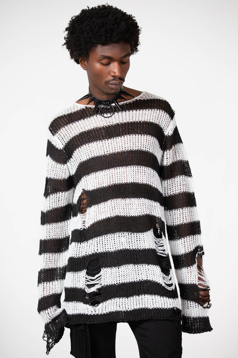 Killstar Emo Knit Sueter Blancos | 21643-SUGI