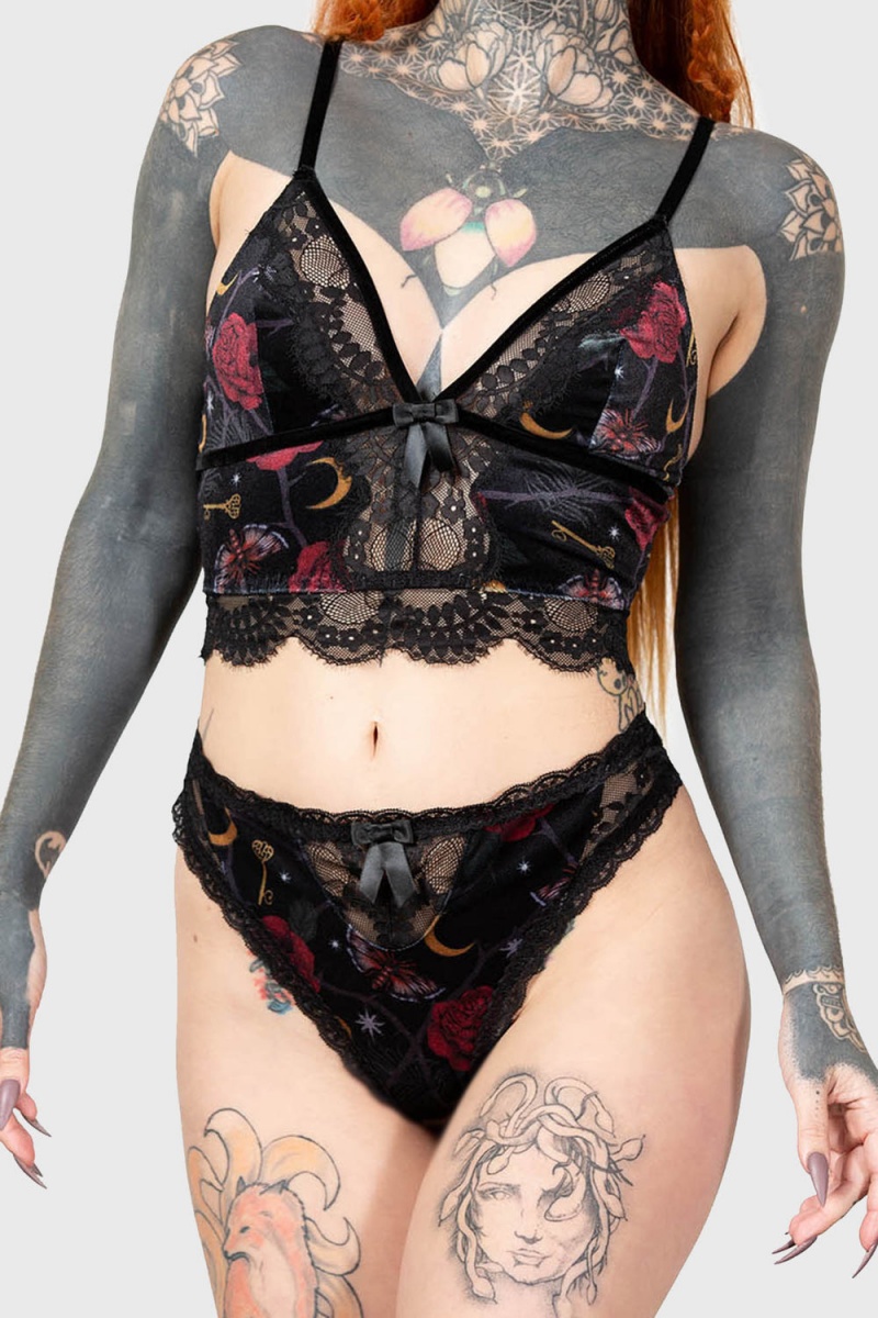 Killstar Enchanted Maiden Panty Negros | 21054-FULJ