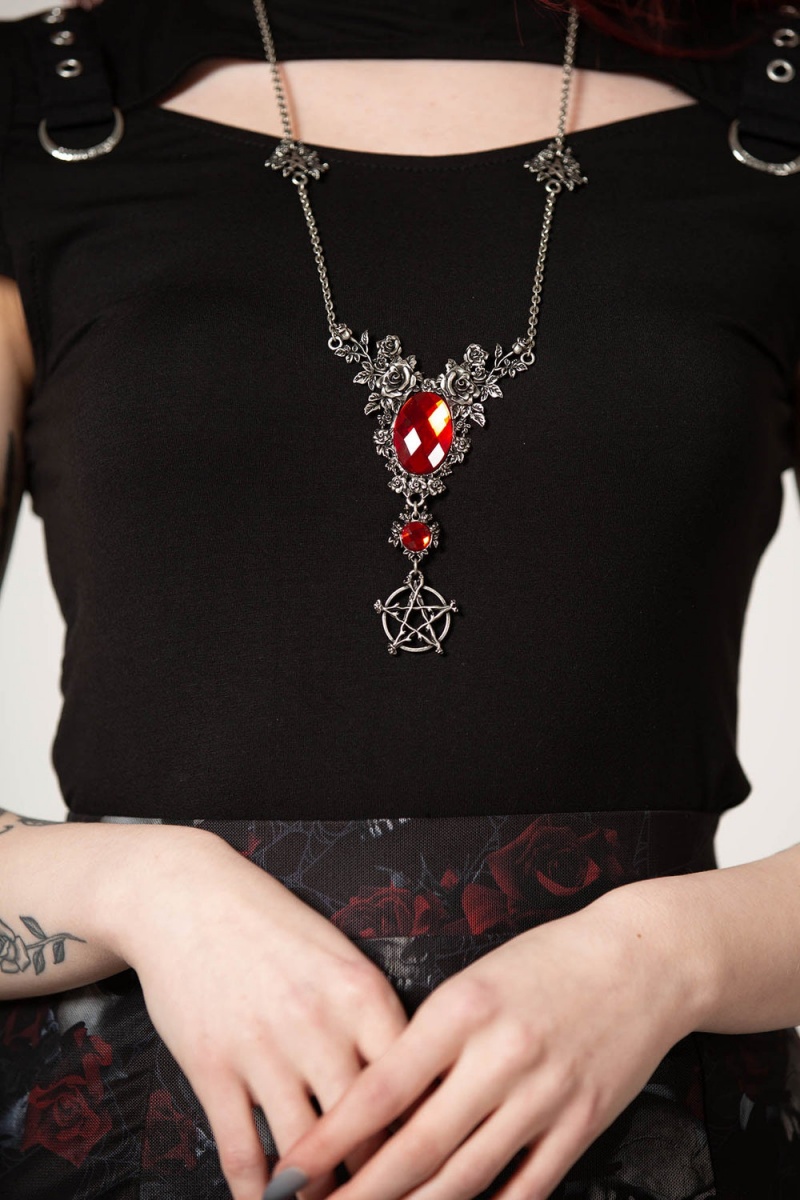 Killstar Eternal Grove Necklace Plateados | 42106-NCRX