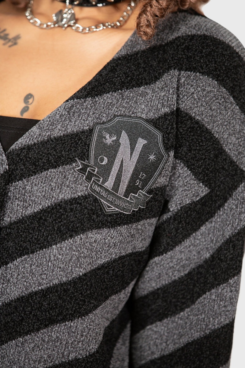 Killstar Everyone's Weird Oversized Cardigan Negros | 16794-XZAW