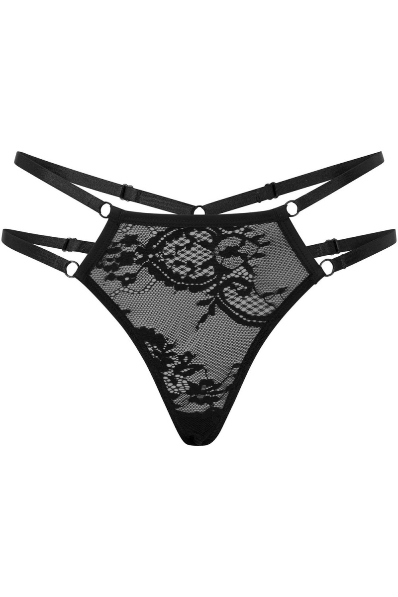 Killstar Fang Encaje Panty Negros | 68427-WEBX