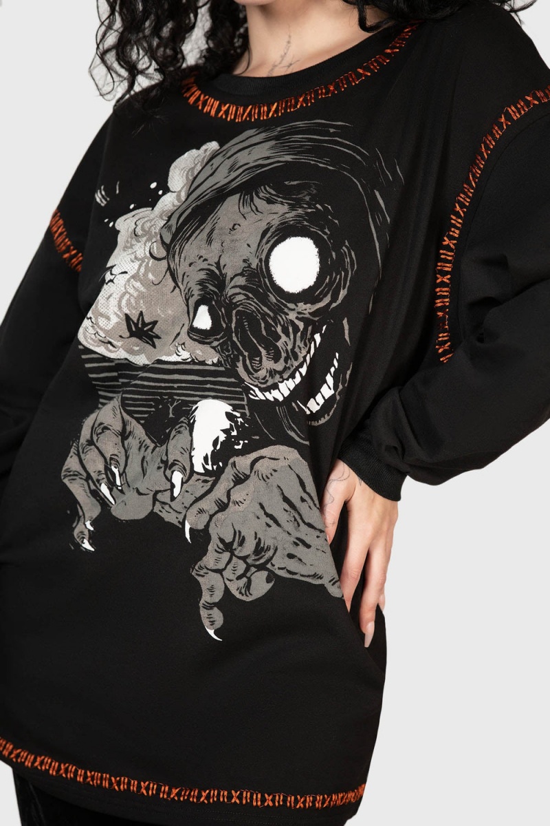 Killstar Fatality Sueter Negros | 90617-YCWE