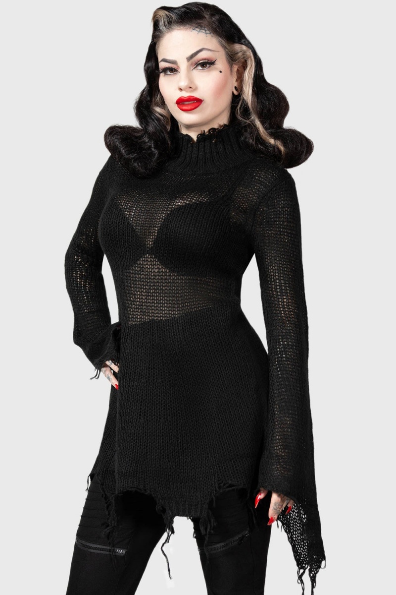 Killstar Faylinn Sueter Negros | 43287-GSQF