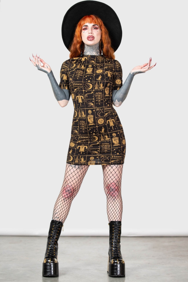 Killstar Folk Horror Bodycon Negros | 63958-RSLP