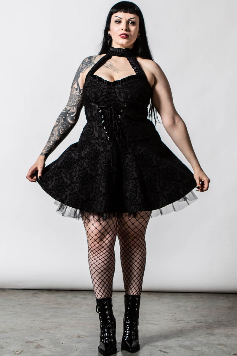 Killstar Ghoulish Party Vestido Negros | 89645-FYOD
