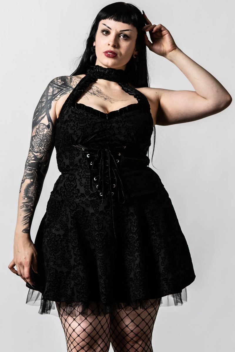 Killstar Ghoulish Party Vestido Negros | 89645-FYOD