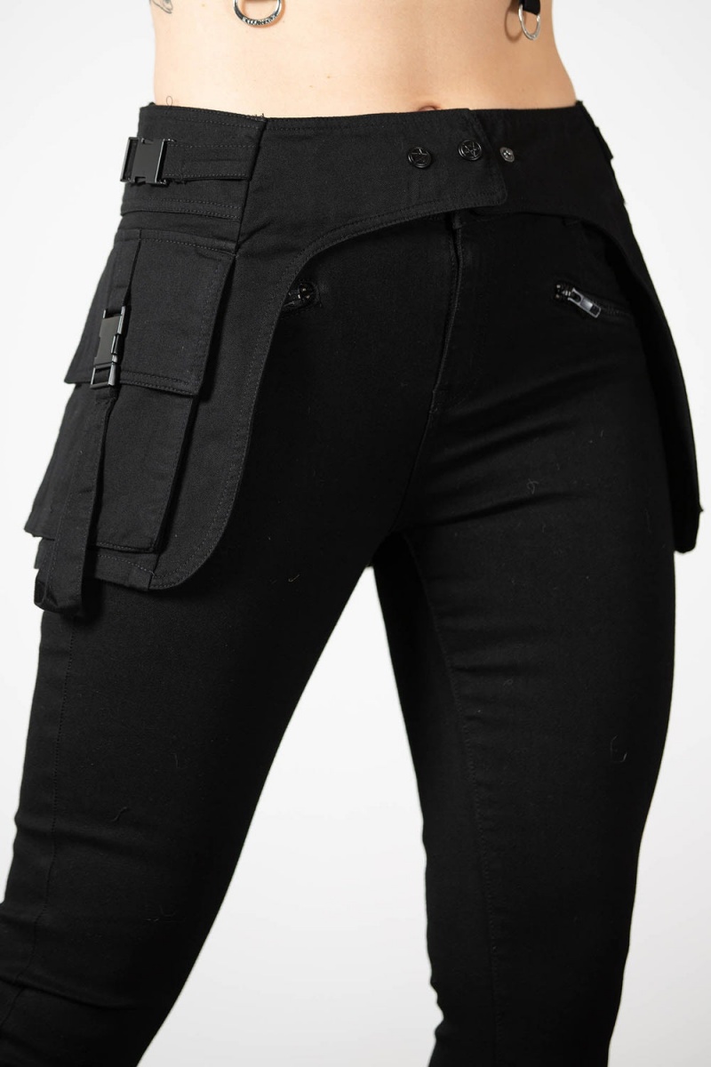 Killstar Glitch Pocket Belt Negros | 79682-NYZC