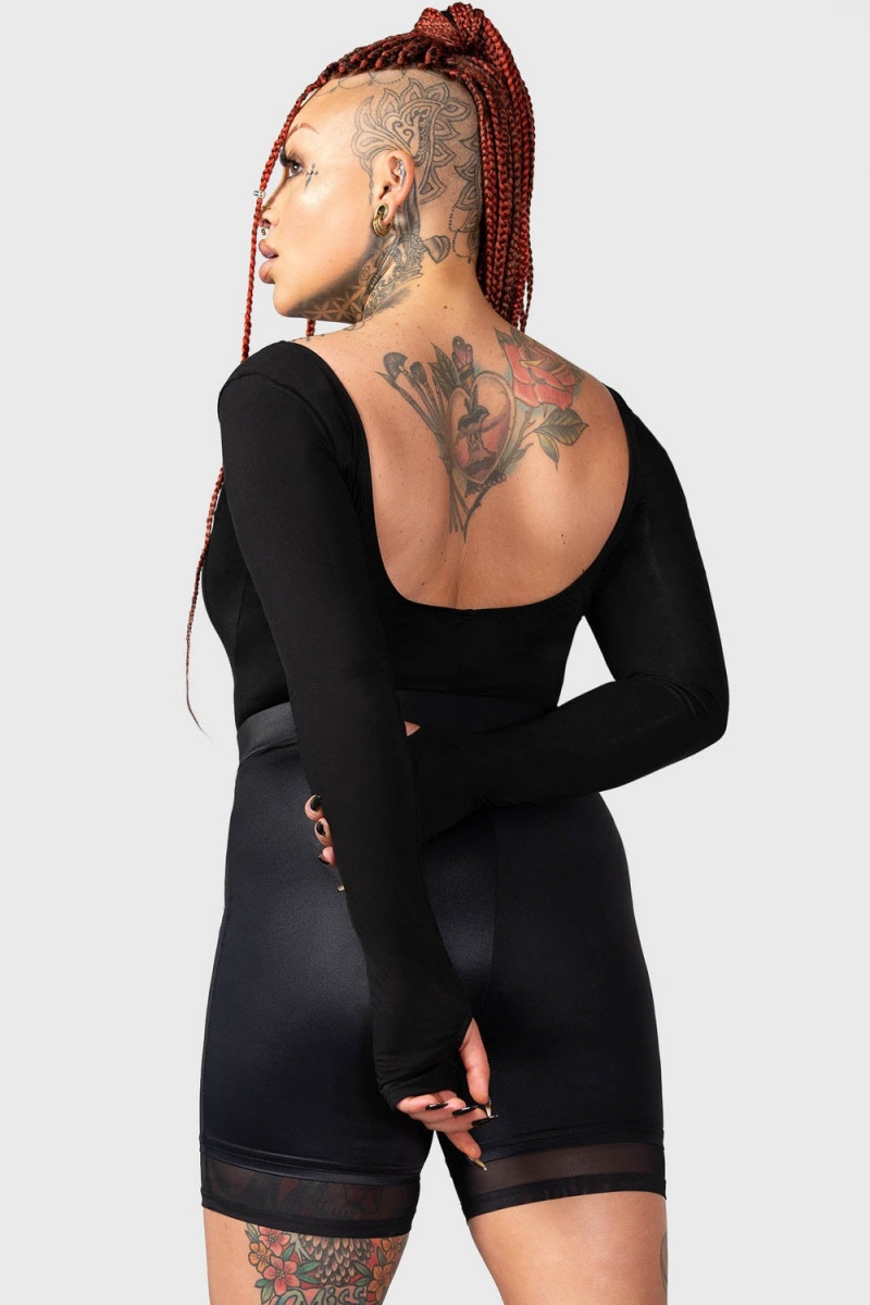 Killstar Gothletic Shorts Negros | 70924-IZGE