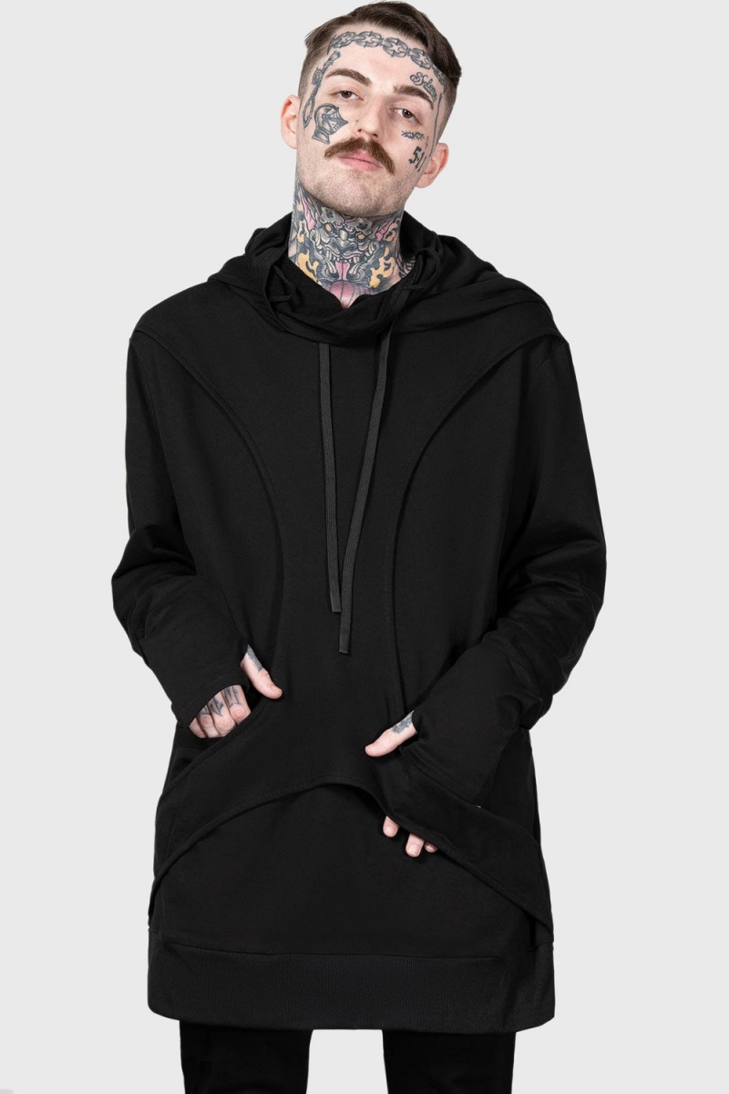 Killstar Grannus Encapuchado Top Negros | 89620-CXIL
