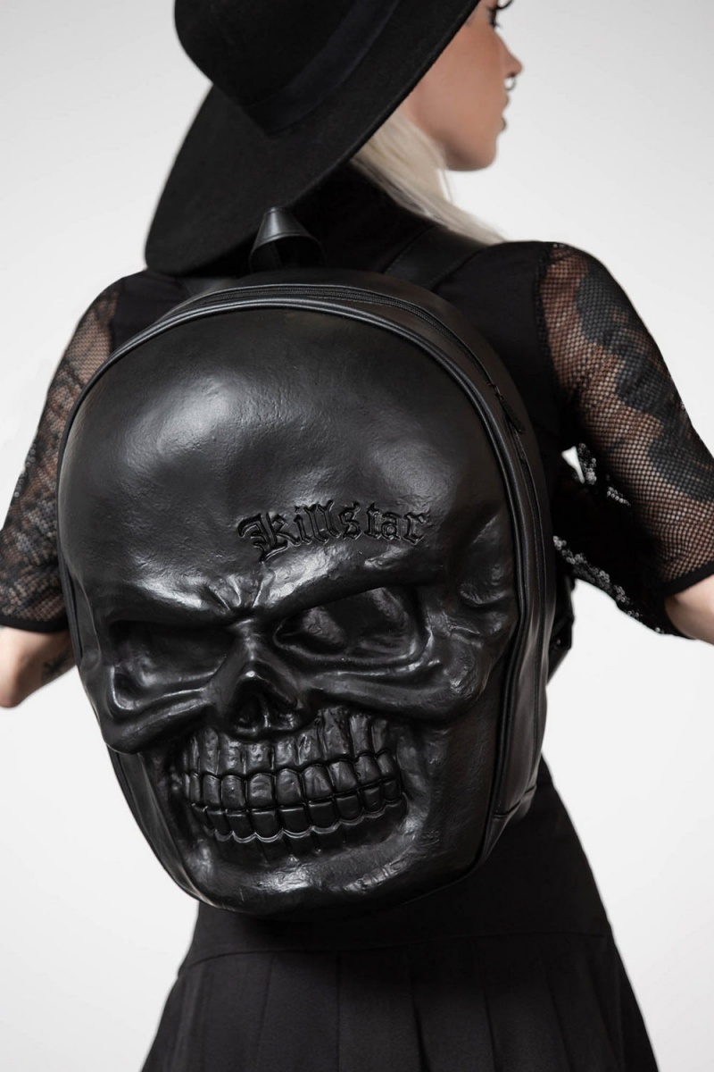 Killstar Grave Digger Backpack Negros | 10739-JEDP
