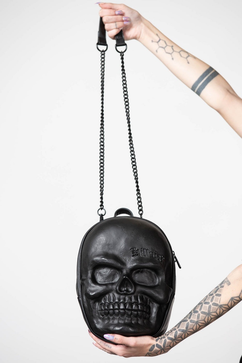 Killstar Grave Digger Mini Backpack Negros | 17528-HWEG