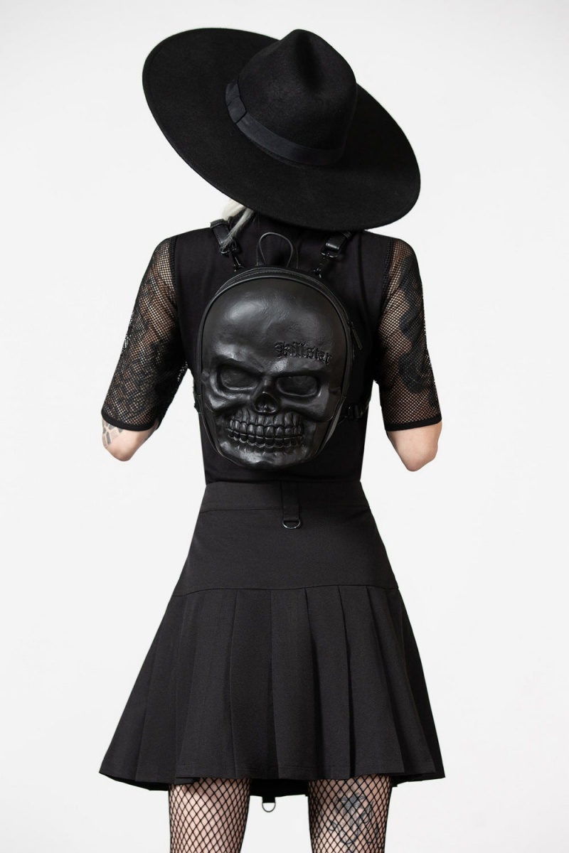 Killstar Grave Digger Mini Backpack Negros | 17528-HWEG