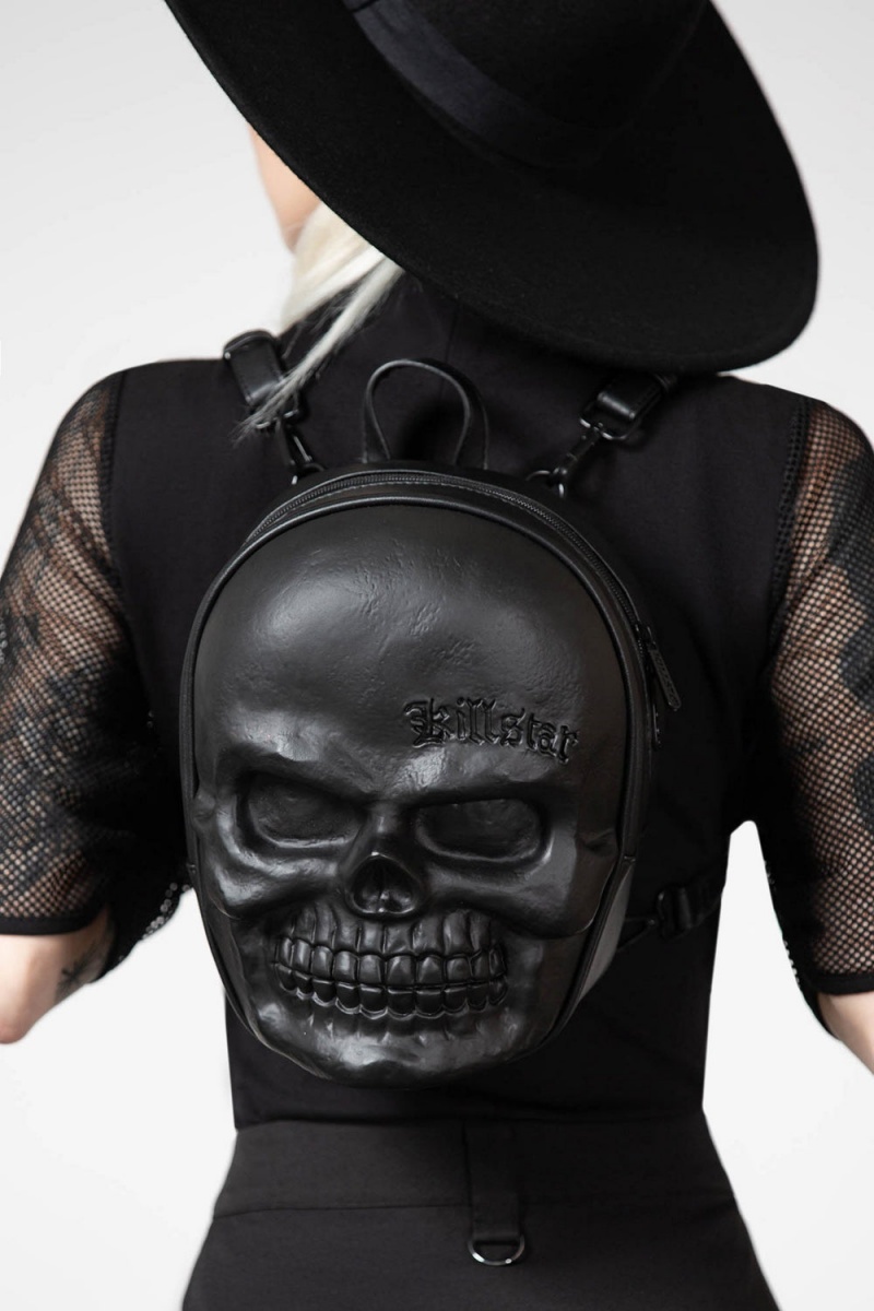 Killstar Grave Digger Mini Backpack Negros | 17528-HWEG