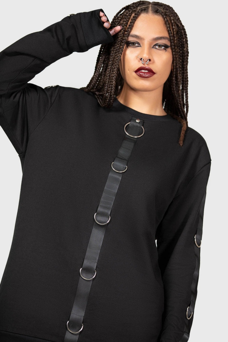 Killstar Hades Heaven Sweatshirt Negros | 42601-GHAV