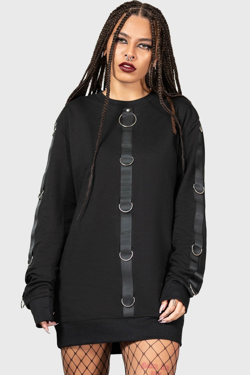 Killstar Hades Heaven Sweatshirt Negros | 91782-SJAR