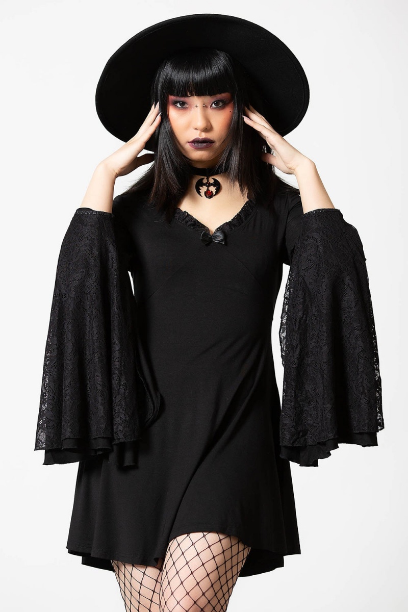 Killstar Hagatha Sorceress Vestido Negros | 21539-EPKM