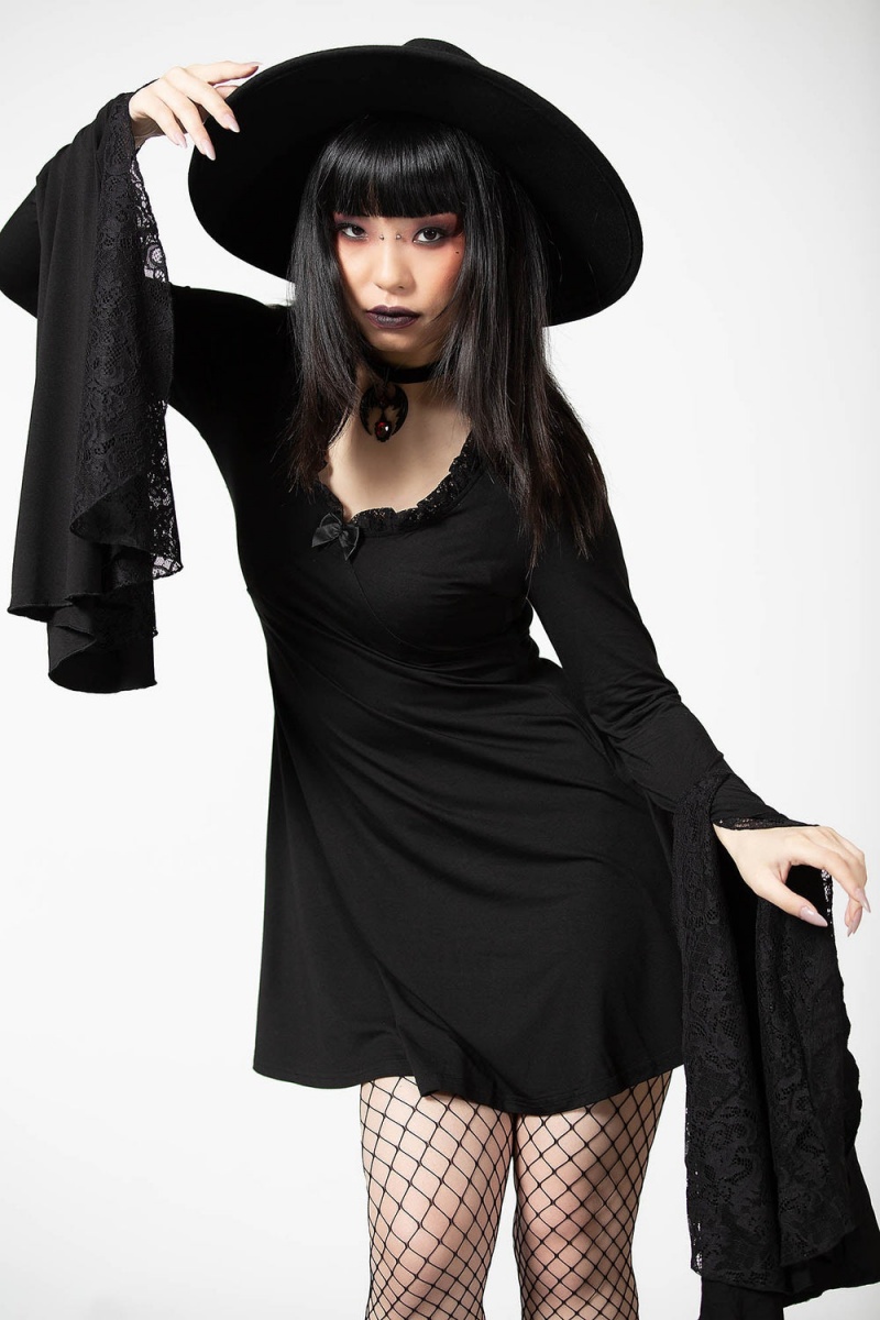 Killstar Hagatha Sorceress Vestido Negros | 21539-EPKM