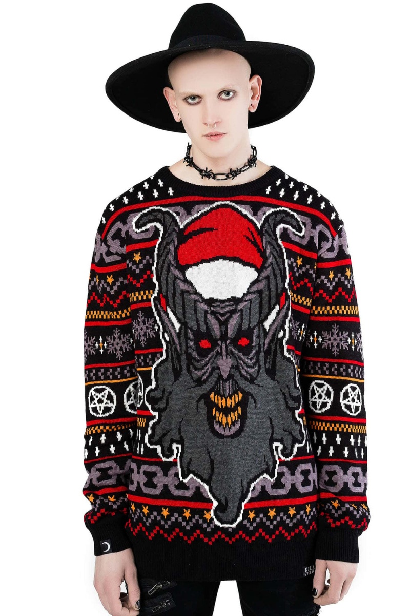 Killstar Hail Santa Knit Sueter [LTD] Negros | 16825-IQVM