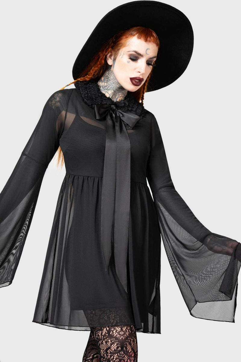 Killstar Hallows Vestido Negros | 41963-VNIP