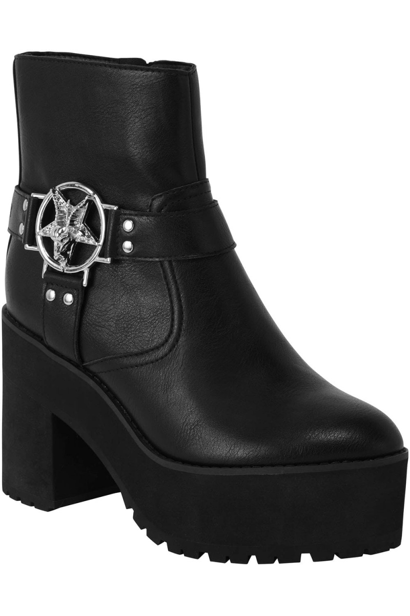 Killstar Hardcore Boots Negros | 45738-BLMU